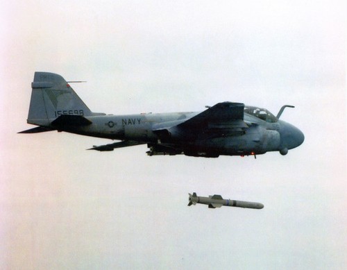 PictionID:45405294 - Catalog:16_006619 - Title:Grumman A-6E Intruder TRAM launching AGM-84
