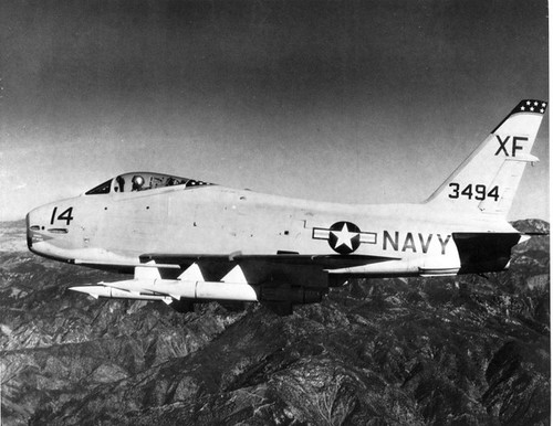 PictionID:45241959 - Catalog:16_006441 - Title:Navy FJ-4B with Bullpup missiles April 16, 1958