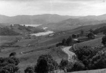 View of Mill Valley showing Camino Alto, Richardson Bay and Tam High,1916