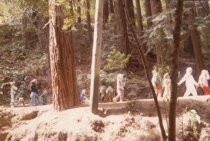 Young children walking to the Homestead Valley July 4th Parade, 1974