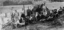 Large group of hikers from the California Alpine Hiking Club, 1923