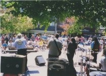 Performing arts concert at the Mill Valley Plaza, with Austin De Long, 1997