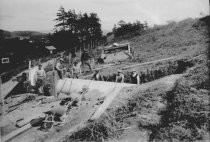 MMWD workers connecting the Belvedere Reservoir, circa 1930