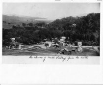 The town of Mill Valley from the north, circa 1880s