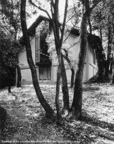 East side of library exterior with large window, 1967