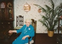 Irene Coffin celebrating her 100th birthday, 1988