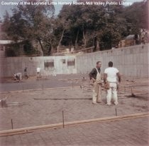 Construction of Library, Foundation and Walls, 1965