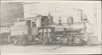 Mt. Tamalpais & Muir Woods Railway Engine No. 4 at summit of Mt. Tamalpais, date unknown