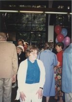 Residents and staff at Mill Valley Library 25th anniversary, 1991