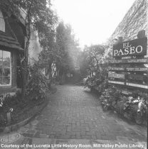 Entrance sign to El Paseo, date unknown