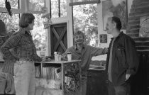 Artists in discussion at the O'Hanlon Center for the Arts, date unknown