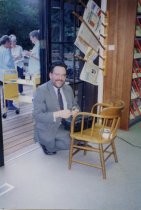 Matt Stafford at his party with Mill Valley Friends of the Library, circa 1998