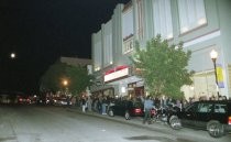 Line of film-goers in front of the Sequoia Theatre for a screening at the Mill Valley Film Festival, 2000