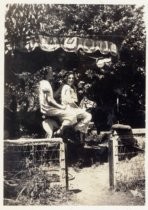 Swiss Club Tell, girls on merry-go-round, circa 1940s