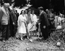 Groundbreaking crew for the library, June 29, 1965