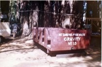 Mt. Tam & Muir Woods gravity car 15 in Old Mill Park, date unknown