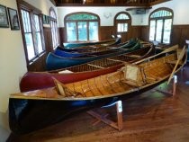 Mill Valley Lumber Yard Guideboat display, 2016