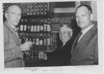 O'Reilly, "Clappy" Rob, and S.O.L. "Lance" Robinson at a wedding, 1948