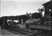 Tearing up tracks near West Point Inn, 1930