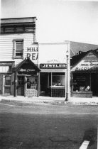 Black and white photograph of downtown Mill Valley, circa 1940's