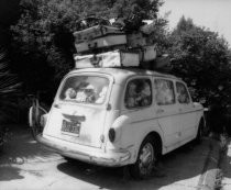 Car displayed at Unknown Museum, 1983