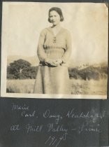 Woman on a picnic in Mill Valley, 1919