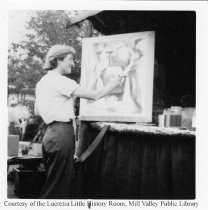 Ann O'Hanlon at Marin Society Artists' show, 1941