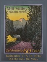 Autographed poster for the Mill Valley Fall Arts Festival, 2016