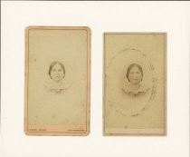 Two carte de visite photographs of Hilaria Sanchez Reed Garcia, 186os