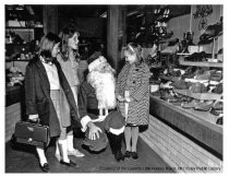 Santa Claus at Mosher's Shoe Store, 1960s