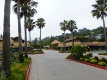 Strawberry Village Shopping Center from entry drive, 2016