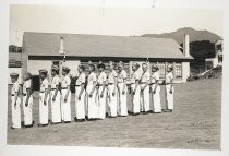 Children in line at Park School, early 1940s