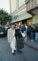 Zoë Elton and Robina Marchesi in front of the Sequoia Theatre during the Mill Valley Film Festival, 2000