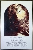 1979 Old Mill Park poster for Mill Valley Fall Arts Festival