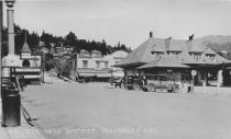 Downtown Mill Valley depot and surrounding streets, circa 1930