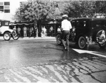 Antique cars in Mill Valley's 75th Anniversary parade, 1975