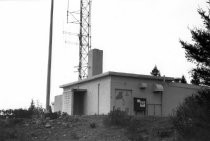 Bowling lane building entrance, U.S. Airforce Station on Mt.Tamalpais,1984