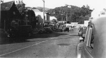 Black and white photograph of downtown Mill Valley, circa 1940