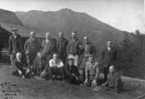 Adventure Canyon Fire and guests at the Meetin' House, Mill Valley, CA, 1928