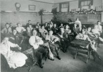 Summit school students seated in class, 1910