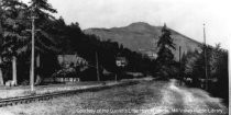 Railroad tracks running along what is now Miller Avenue, circa 1901