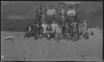 The bunch on beach at Willow Camp, 1918