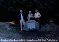 Plaque commemorating 50 years of Mountain Theater, 1986