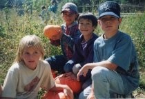 Edna Maguire School buddies in Children's Garden, 1990-1995