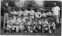 Little League team photo of the "MV Yankees B.C.", 1955