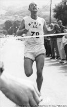 Dipsea Race - runner at finish line circa 1963