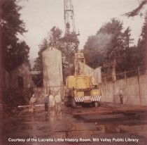 Library Construction Site with Crane, 1965