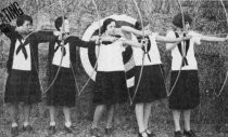 Girl's Archery at Tamalpais High School, date unknown