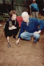 Groundbreaking ceremony for libarary addition, 1997