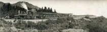 Engine No. 5 and train at Mesa Station half way up the mountain, circa 1906